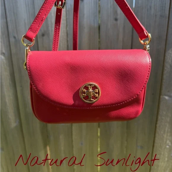 Tory Burch Red Turnlock Crossbody Bag (A768) - Picture 13 of 13